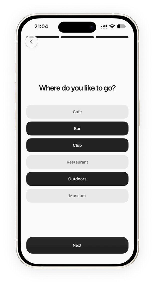Place preferences / Preferencias de lugares